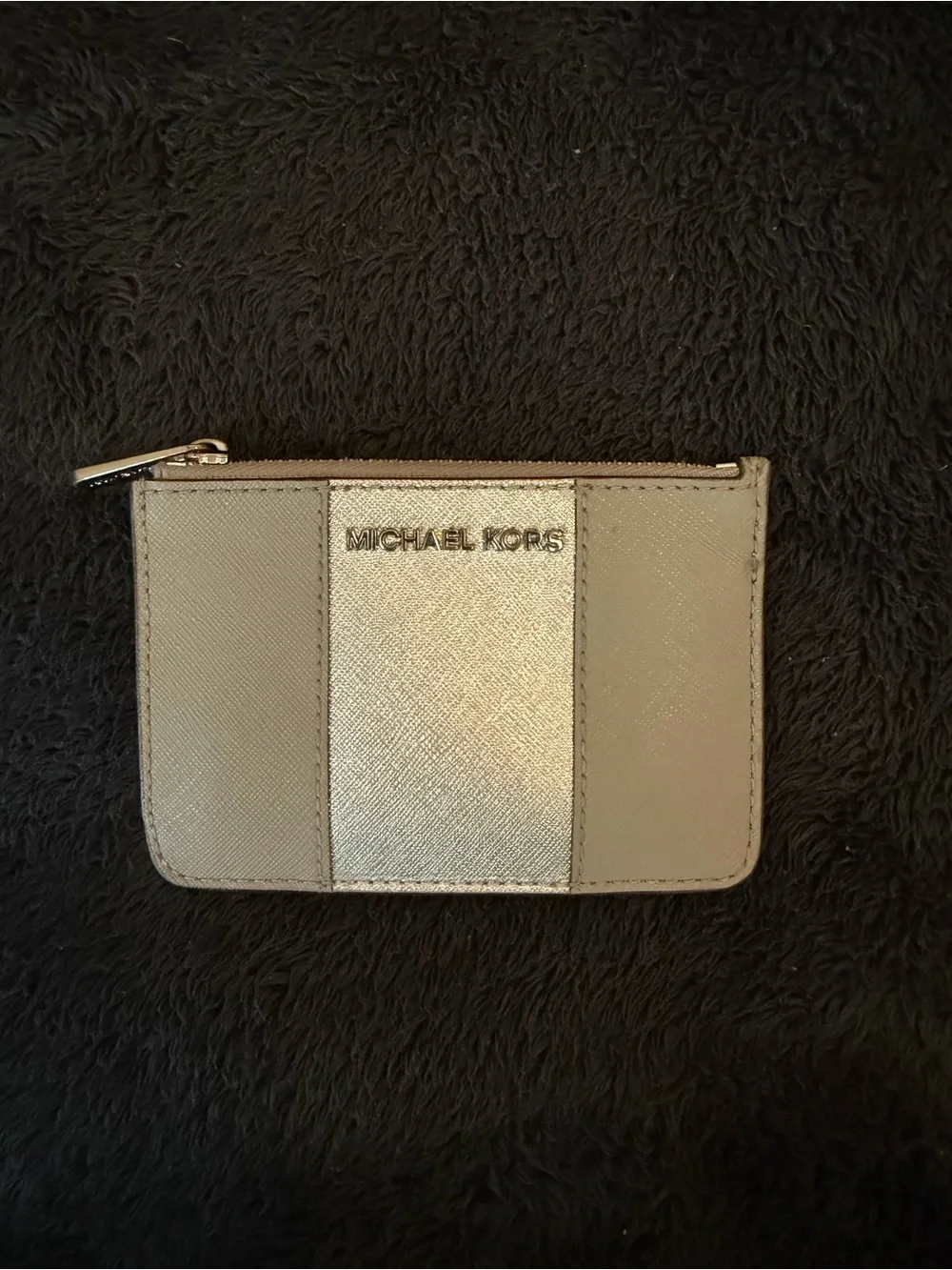 Michael Kors Silver Signature Crossbody with Card Case